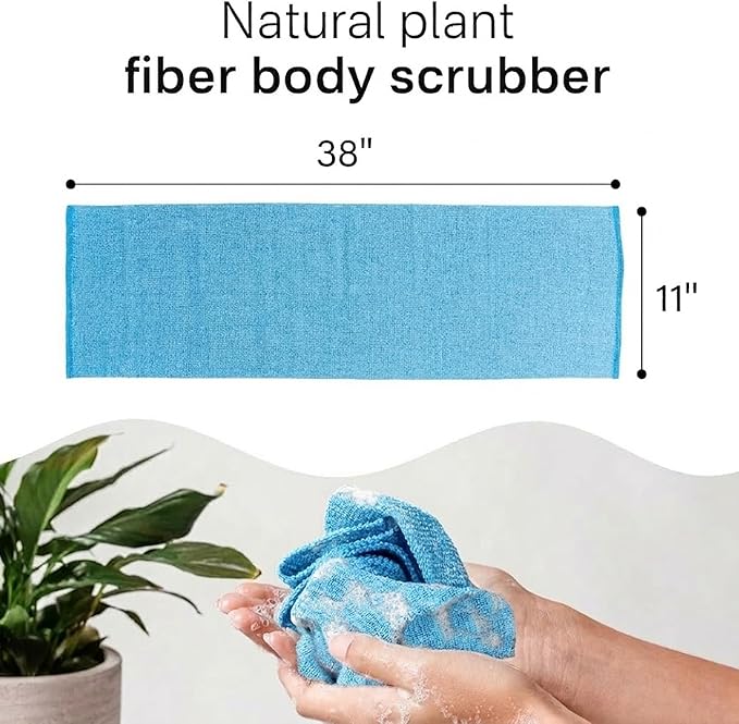 Yiclick Exfoliating Washcloth Towel- Exfoliating Body Scrubber Exfoliator, Back Scrubber for Shower Bath, Exfoliate Rags Wash Cloths, Loofah Lufa Sponge, Body Scrub & Exfoliation Women Men