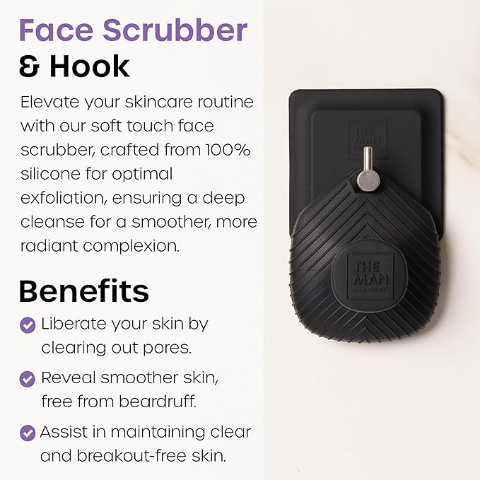 The Man Silicone Face, Body, and Back Scrubber Brush (Variety Set)