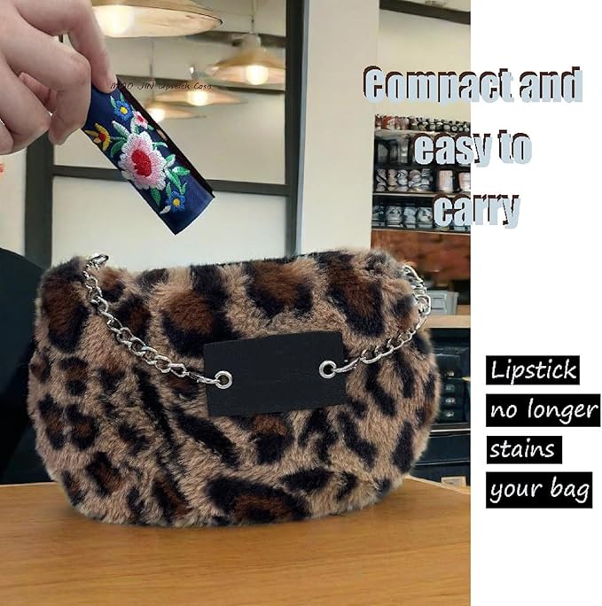 MIAO JIN Lipstick Case with Mirror Small Lipstick Holder for Purse