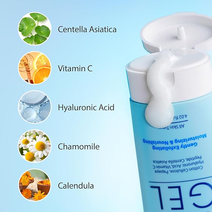 Ebanel Brightening Peeling Gel with Cellulose, Rice, Papaya, HA, Cica