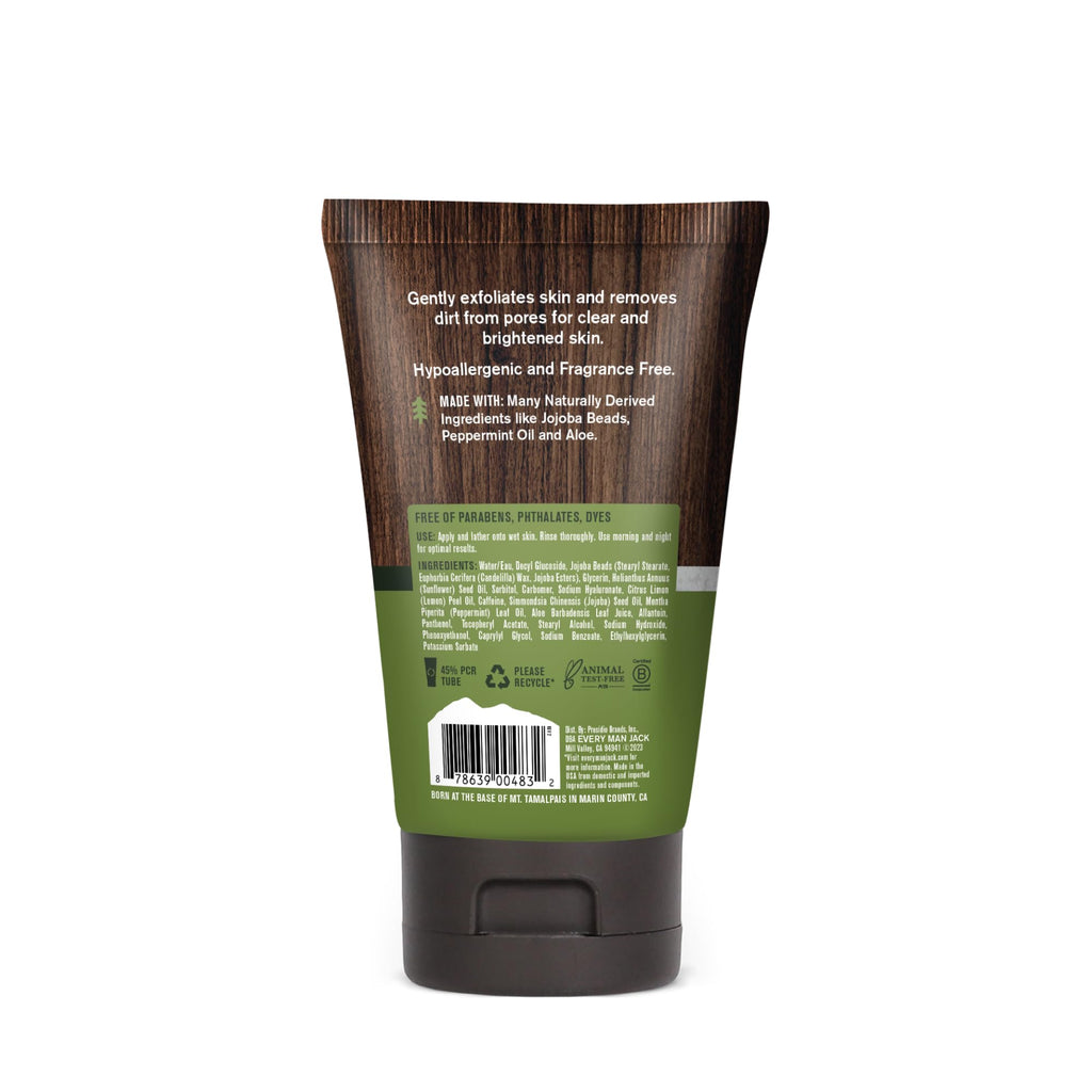 Every Man Jack Gentle Exfoliating Face Scrub for Men, Unscented, (2pk)