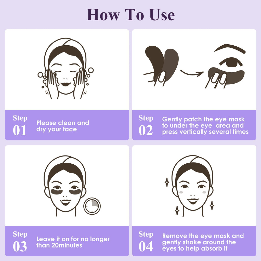 Taimand Under Eye Patches (30 Pairs), Under Eye Mask for Puffy Eyes and Dark Circles, Eye Masks with Collagen, Relieves Pressure and Reduces Wrinkles, Revitalises and Refreshes Your Skin, Lavender