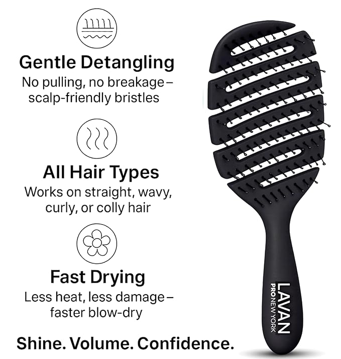 Flex Detangling Hair Brush (Black)