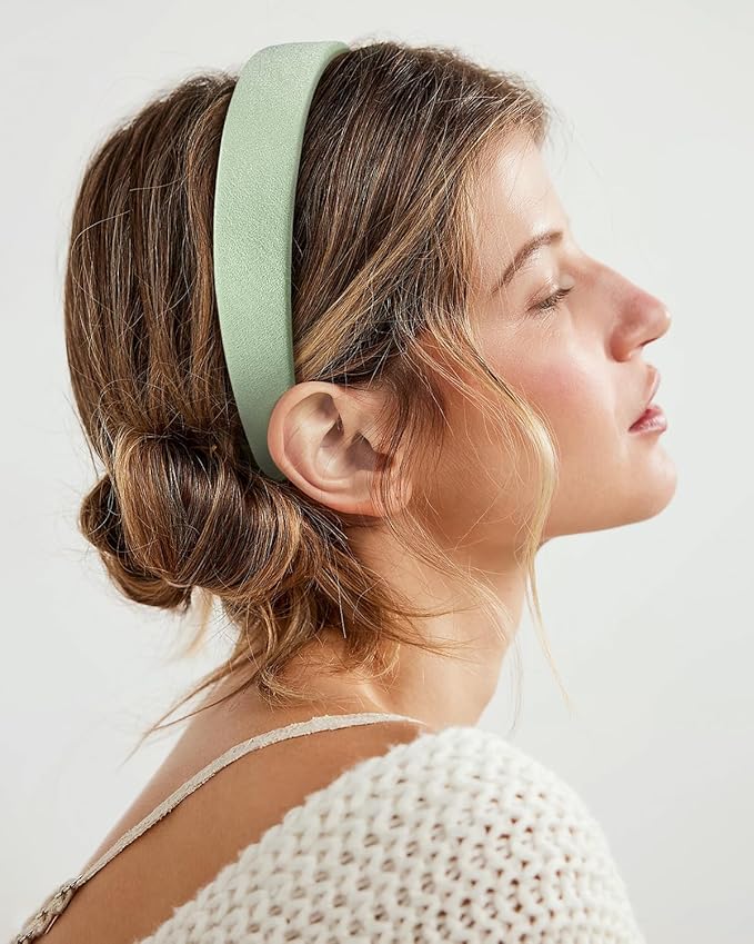 Headbands for Women - 1 Inches Wide Headbands - Solid Color Headband Fashion Hair Accessories- Trendy Women Girls Non Slip Fashion Hair Bands- Thick Elastic Hair Bands for Women's Hair 6PCS