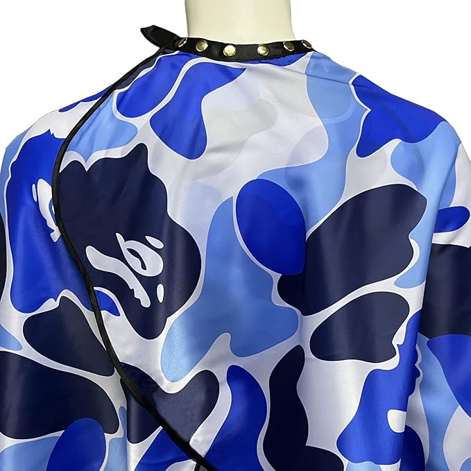Barbohoo Barber Cape for Men Professional Hair Cutting Salon Cape with Snap Closures Waterproof Large Hairdressing Styling Cape Gown for Barber- 63”× 56” (New Camouflage D)