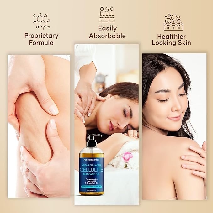 Anti-Cellulite Massage Oil for Massage Therapy & Gua Sha 8 fl oz