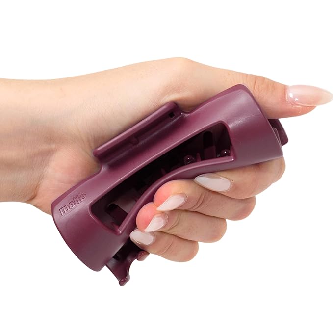 Mello Medium Hair Clip - Flexible Comfort Hair Claw for Women, Strong Hold for Thick & Thin Hair Styling, Durable Material, Matte Non-Slip Finish, Made in Korea, Patent Pending (Burgundy, Medium)