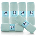 HIPHOP PANDA Baby Washcloths, Rayon Made from Bamboo - 2 Layer Ultra Soft Absorbent Newborn Bath Face Towel - Reusable Baby Wipes for Delicate Skin - Green, 6 Pack