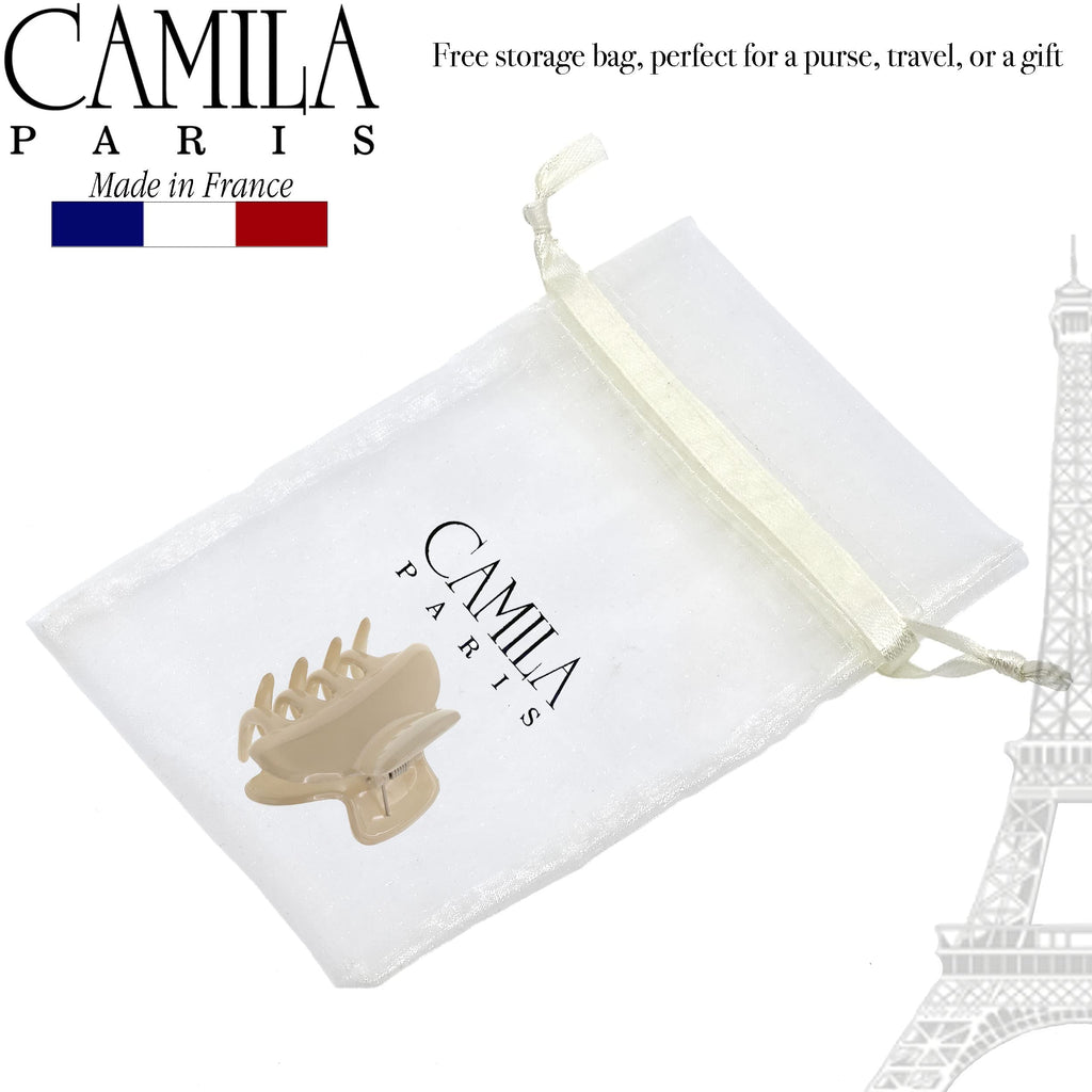 Camila Paris CP3551 French Small Hair Clips for Women, 2.5" Small Claw Clip Fashion Styling Mini Hair Clip Accessories for Women, Strong Hold No Slip Grip Cute Claw Clips, Made in France
