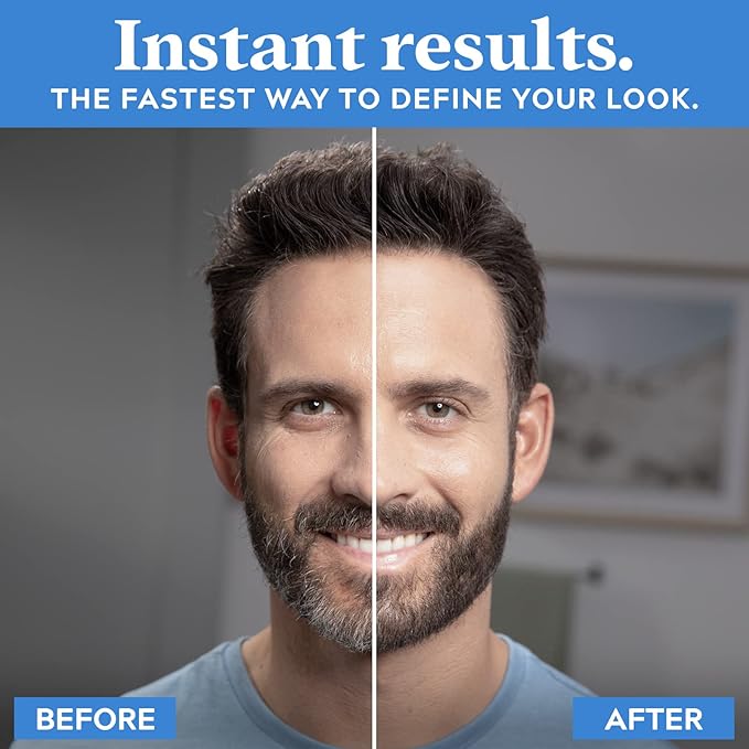 Just for Men 1-Day Beard & Brow Color, Temporary Color for Beard and Eyebrows, For a Fuller, Well-Defined Look, Up to 30 Applications, Darkest Brown/Black, Ships in Eco-Friendly Packaging (Pack of 3)