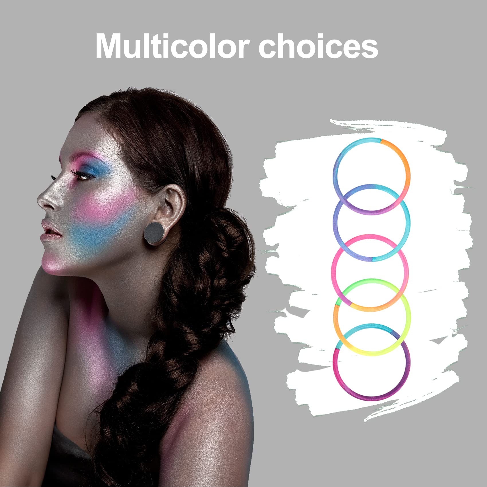 120 Pcs No Damage Elastics Hair Ties, Assorted Hair Bands Perfect for Medium to Thick Hair, Multicolor Pony tails Holders for Men, Women, Girls and Boys (4mm)