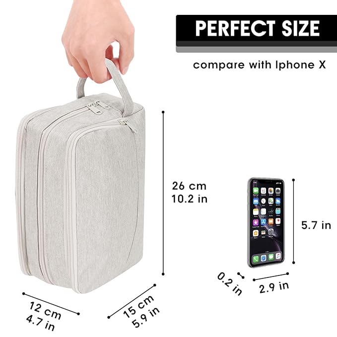 WANDF Travel Toiletry Bag for Men, Small Dopp Kit for Toiletries
