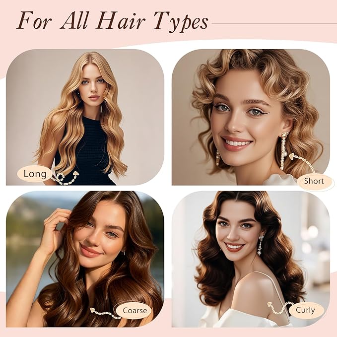 nunflue Heatless Curlers, Jumbo No Heat Hair Curlers Set with Headscarf and Hook for Long Hair
