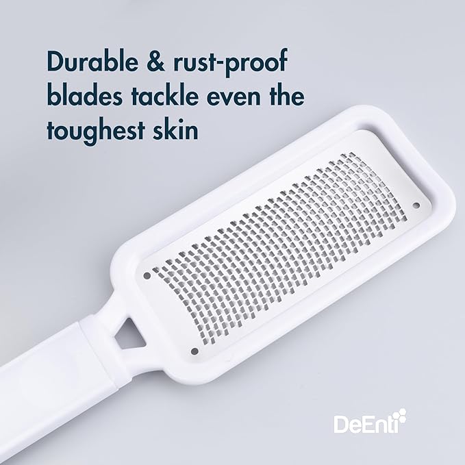 DeEnti Metal Foot Rasp, Professional Grade Stainless Steel, Salon Quality Callus Remover, Lightweight Foot Scrubber, Home Manicure and Pedicure Tools