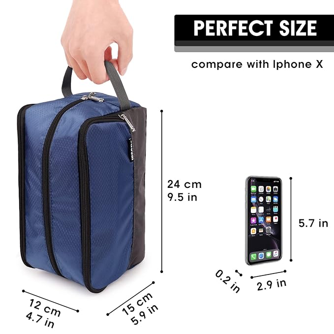 WANDF Travel Toiletry Bag for Men, Small Dopp Kit for Toiletries