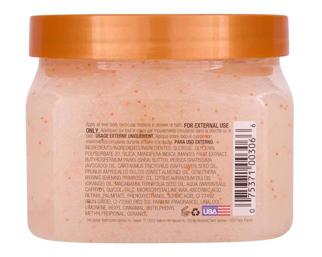 Tree Hut Tropical Mango Body Scrub, Exfoliating & Hydrating Sugar Scrub with Shea Butter & Essential Oils, Smooth Skin, Body Exfoliator For All Skin Types, Self Care Gifts for Women, Vegan, 18 Oz