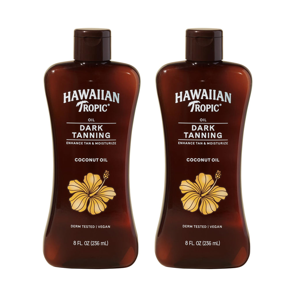 Hawaiian Tropic Dark Tanning Oil, 8 Fl Oz (2 Pack)