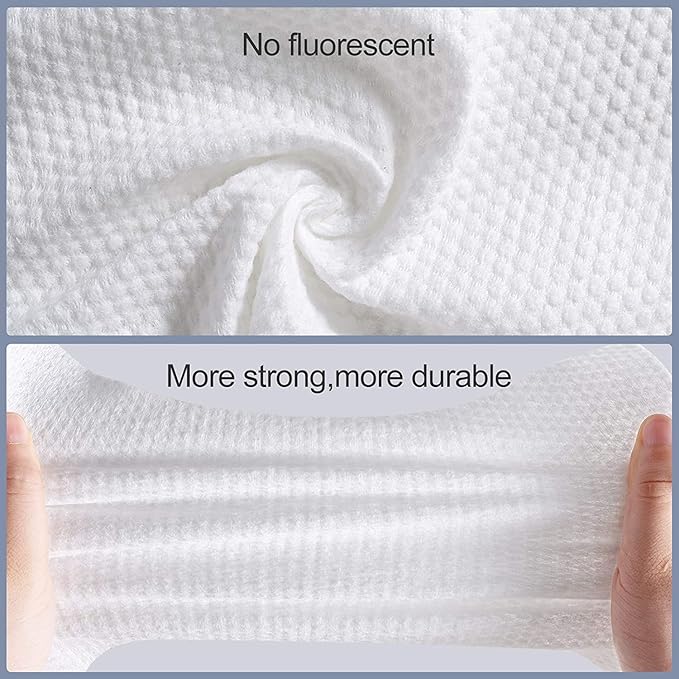Cayxenful Disposable Face Towel Face Cloths for Washing Soft Cotton Dry Wipes Facial Cloths Towelettes for Washing and Drying, 200 Count Facial Tissue for Cleansing, Skincare and Makeup Remover