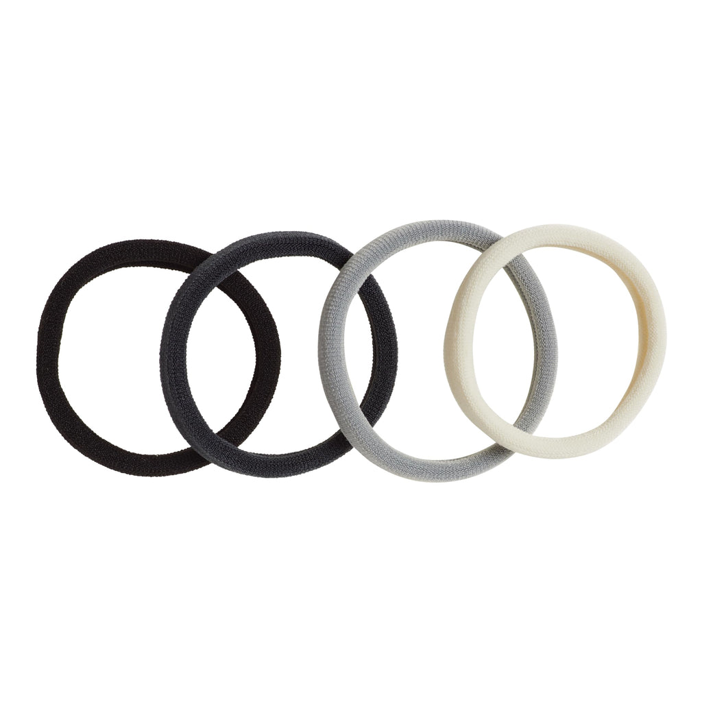 Goody Ouchless Sweater Hair Ties, 8 Ct Neutral Tones, Gentle, Secure & Damage-Free Elastic Bands for All Occasions, No Snag or Pull Styling Accessories for Women & Men, For Thick Hair