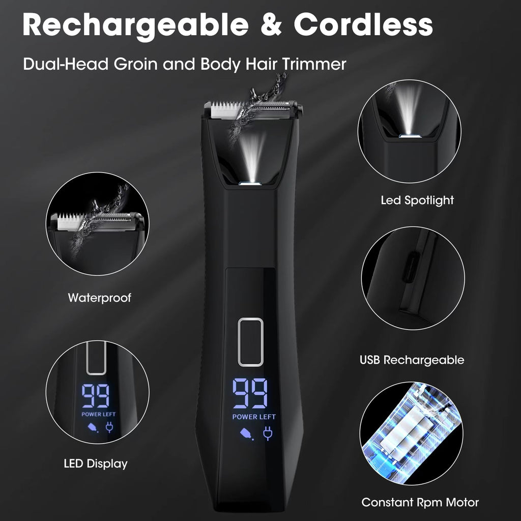 Zesuti Pubic Hair Trimmer for Men,Manscape Body,Groin,No Nick Ball Trimmer