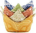 ROGITU Cotton Microwavable Bowl Cozy, Microwave-Safe Hot Bowl Holders, Soup Bowl Cozy Bowl Hot Pads (A)