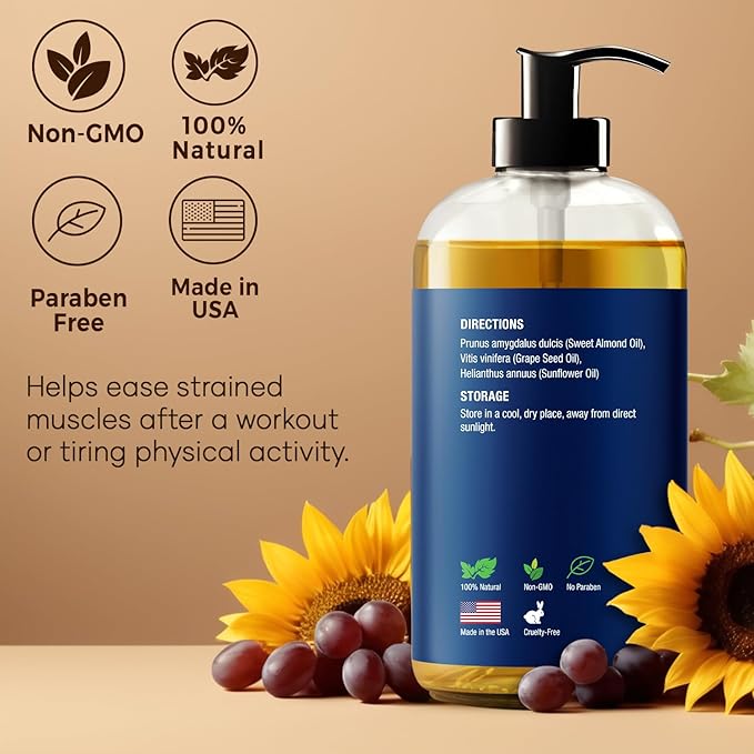 Unscented Massage Oil for Massage Therapy & Gua Sha 8 fl oz
