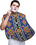 Strong Suction Cup Beard Grooming Bib, Non-Stick Hair Catcher, Waterproof, for Shaving, Geometric Tribal Native American Indian Ethnic Aztec Navajo