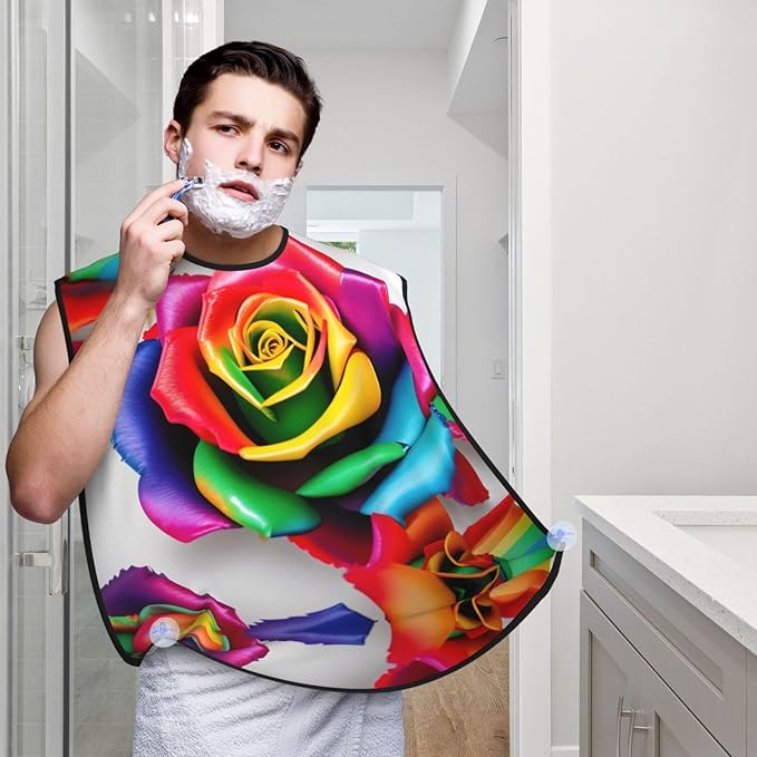 Underwater Scenery Print Beard Bib Shaving Apron, Beard Hair Trimming Cape Gift For Dad