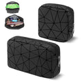Likesing Period Bag for Teen Girls, Leather Sanitary Napkin Storage Bag, Portable Menstrual Pad Bag Period Pads Pouch, Small Make Up Bags(Black)