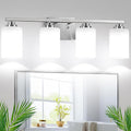 VerRon 4-Light Brushed Nickel Bathroom Light Fixtures Over Mirror 27 Inches
