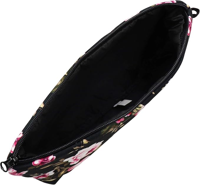 Aiphamy Cute Travel Makeup Bag Cosmetic Bag Small Pouch Gift for Women (Flowers)