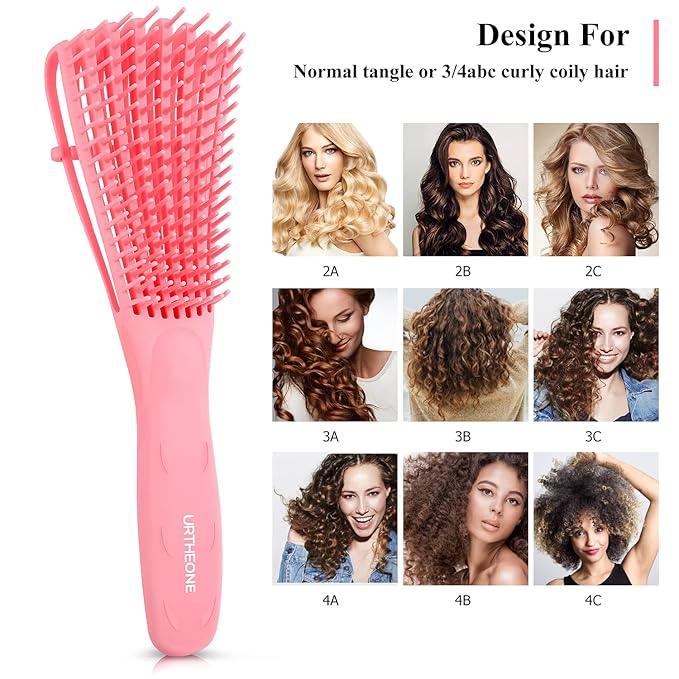 URTHEONE Detangling Brush for Black Natural Hair, 3A-4C Curly Afro Brush