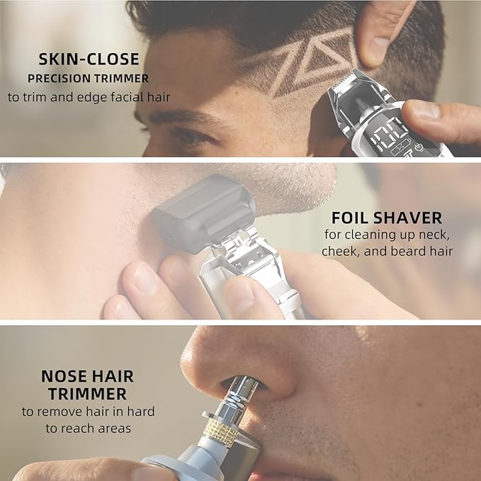 Ufree 6-in-1 Beard Trimmer for Men, Electric Shaver Razor,Hair Trimmer