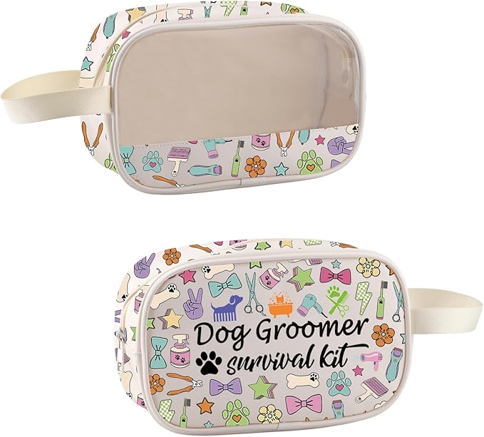 TSOTMO Dog Groomer Gift Hair Stylist Pet Grooming Makeup Bag Dog Groomer Survival Kit Cosmetic Bag for Animal Hairdresser Gift (Dog Groomer Bag)