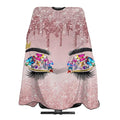Barber Cape Hello Glitters Gorgeous Eyelash Pink Salon Apron Hair Cutting Cape Barbershop Kits For Women-55''X66''