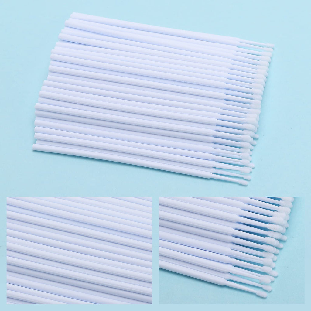 Tbestmax 500 Pcs Micro Applicator Brush Micro Swabs, Disposable Eye Lashes Mascara Wands for Eyelash Extension White
