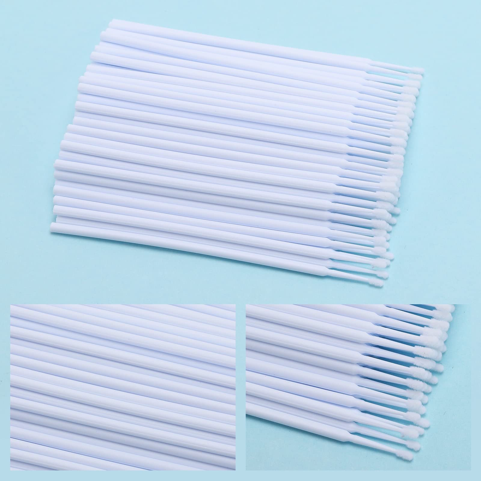 Tbestmax 500 Pcs Micro Applicator Brush Micro Swabs, Disposable Eye Lashes Mascara Wands for Eyelash Extension White