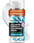 SimplyVital Collagen, Retinol & Hyaluronic Acid Serum - Anti-Aging Moisturizer for Face, Neck & Décolleté - Made in USA, Deep Moisturizing Skin Care Complex - Hydrating Facial Serum for Women, 1 fl.oz