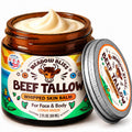 Beef Tallow for Skin - Moisturizer Cream - 100% Grass Fed - Whipped Beef Tallow - Organic Jojoba Oil - Organic Shea Butter - Supports Eczema, Rosacea+ - Made in USA - Citrus Breeze - 2 oz