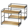 SRIWATANA 2-Tier Bathroom Counter Organizer, Set of 2, Carbonized Black