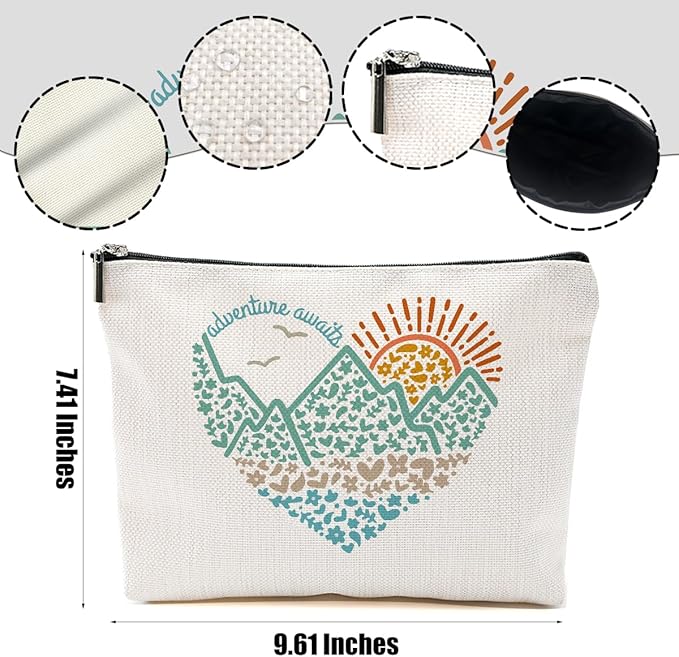 DHKG 4pcs Camping Gifts for Women Makeup Bag, Travel Essential Cosmetic Bag