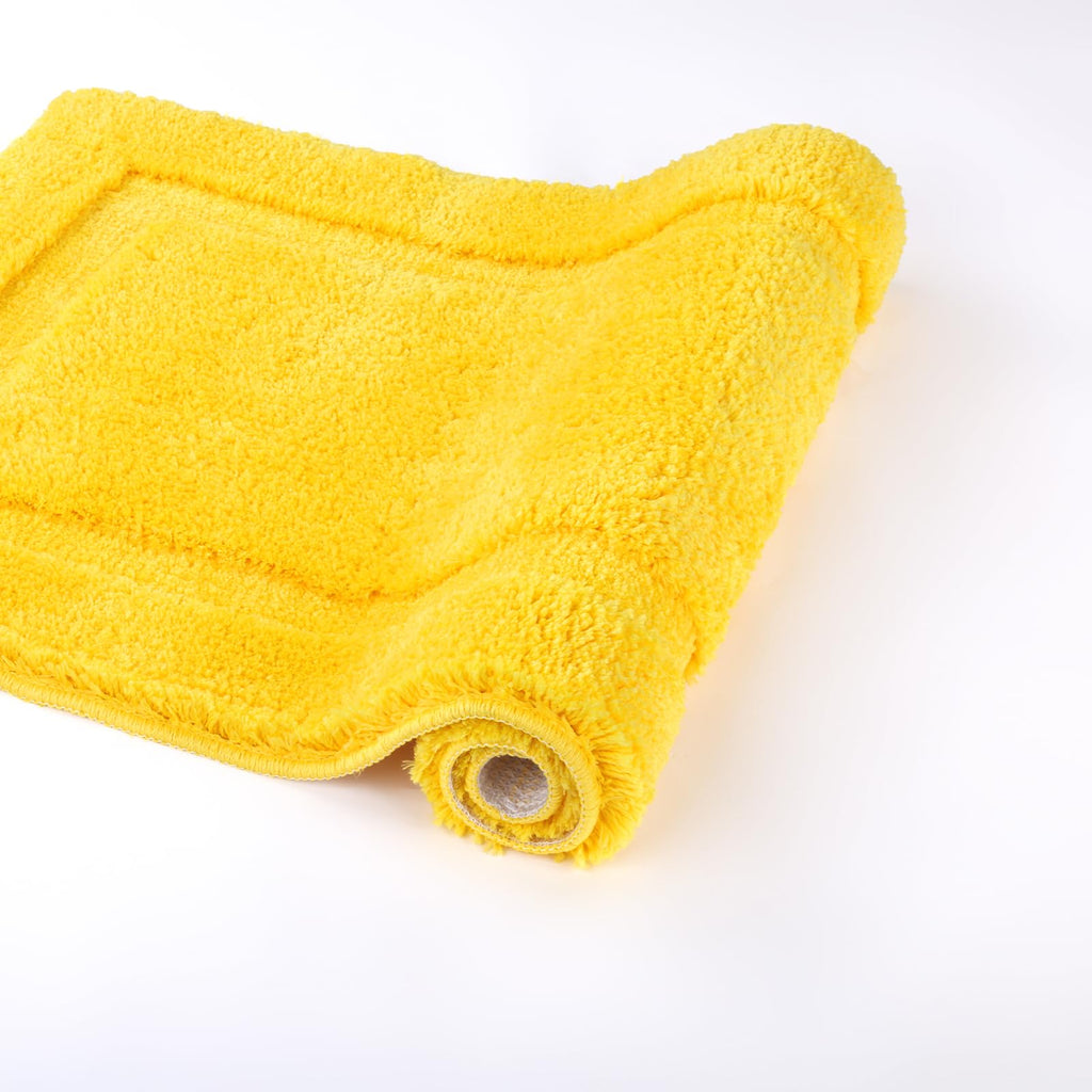SHACOS Soft Microfiber Bathroom Rugs Set of 2 Pieces, Yellow