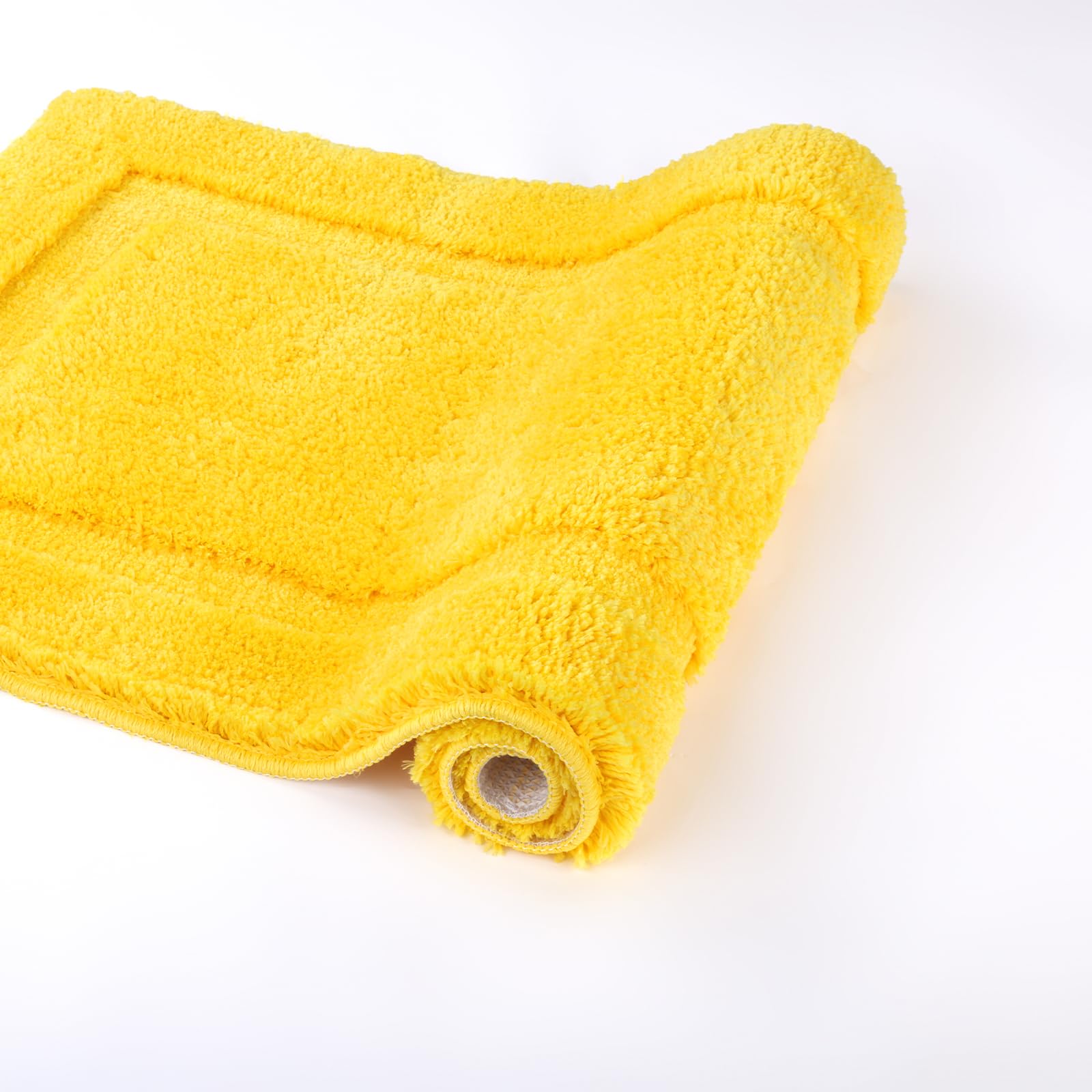SHACOS Soft Microfiber Bathroom Rugs Set of 2 Pieces, Yellow