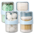 Tbestmax 4 Pack Rotating Qtip Holder Dispensers, Blue