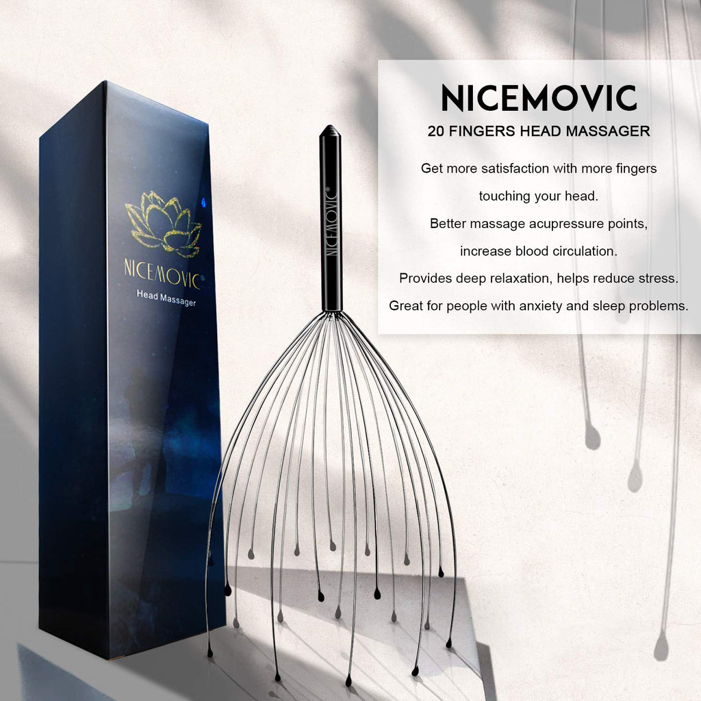 NICEMOVIC 2 Pack Head Scalp Massager Stocking Stuffers White Elephant Gifts