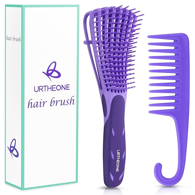 URTHEONE Detangling Brush for Black Natural Hair, 3A-4C Curly Afro Brush