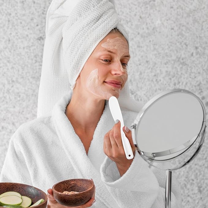 Ymapinc 5Pcs Large Spatula Brush Makeup, 8.11 * 1.22inch Face Mask Applicator Tool, Plastic Skin Care Spatula, Reusable Mask Spatulas, Cream & Lotion Spatulas Tools for DIY Skincare