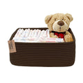 COMFY-HOMI 11.5"x7.5"x4.7" Storage Baskets for Organizing | Cotton Rope Woven Basket | Toy Storage Bin Box | Basket for Shelves, Closet Organizer Bin, Decorative Closet Shelf, 1 Pack