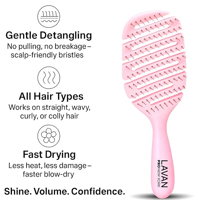 Flex Detangling Hair Brush (BABY PINK)