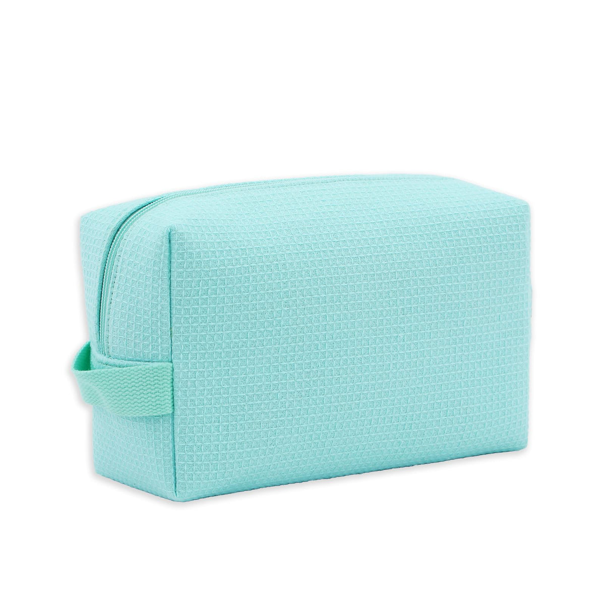 DYSHAYEN Small Waffle Makeup Bag for Travel, Pink
